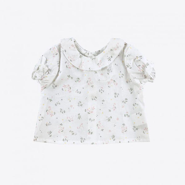 Floral top, White, Kids