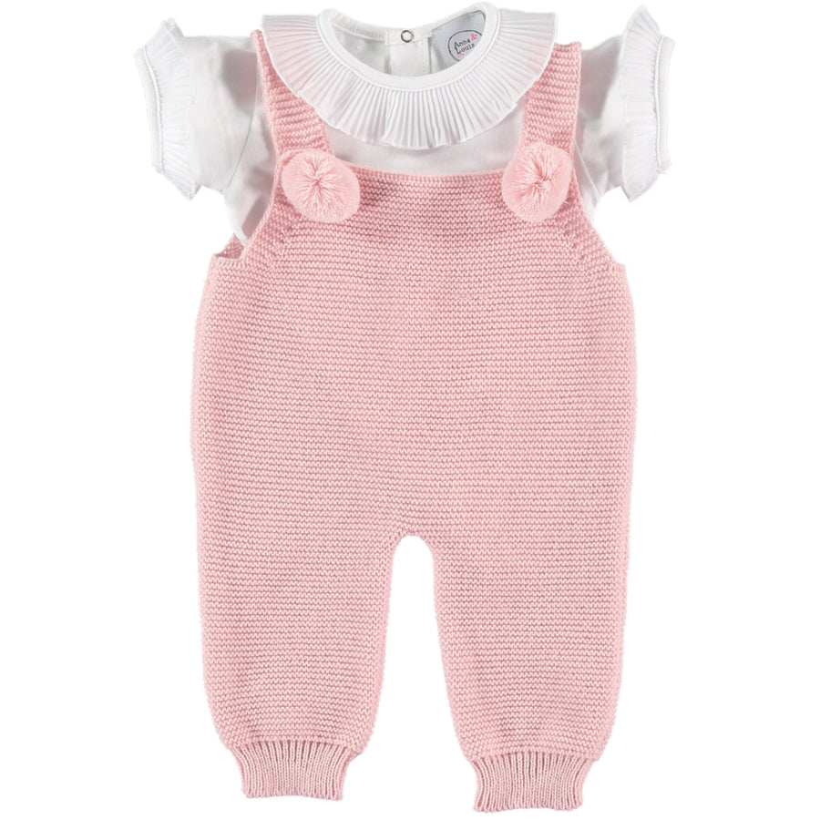 knitted baby dungarees