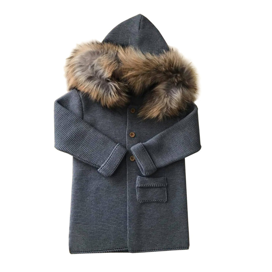 Grey coat with fur