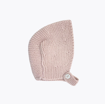 Dusty pink baby bonnet