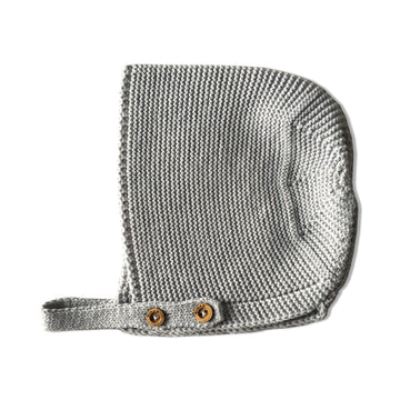 Cotton Grey baby bonnet