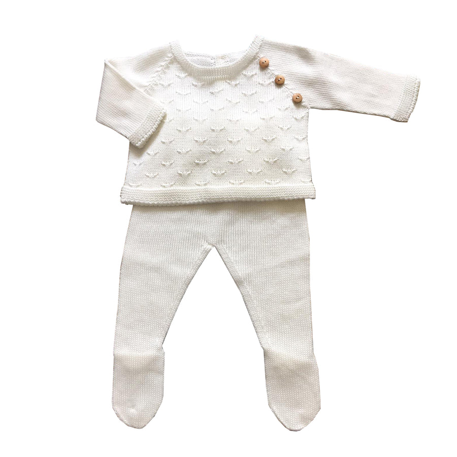 Baby two piece outfit white